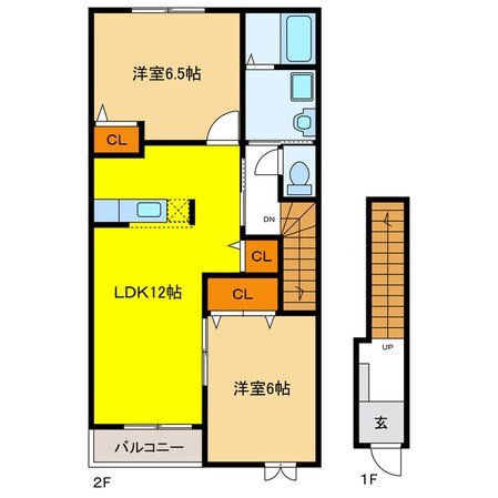 メゾンアンジュ琴塚Ａの物件間取画像